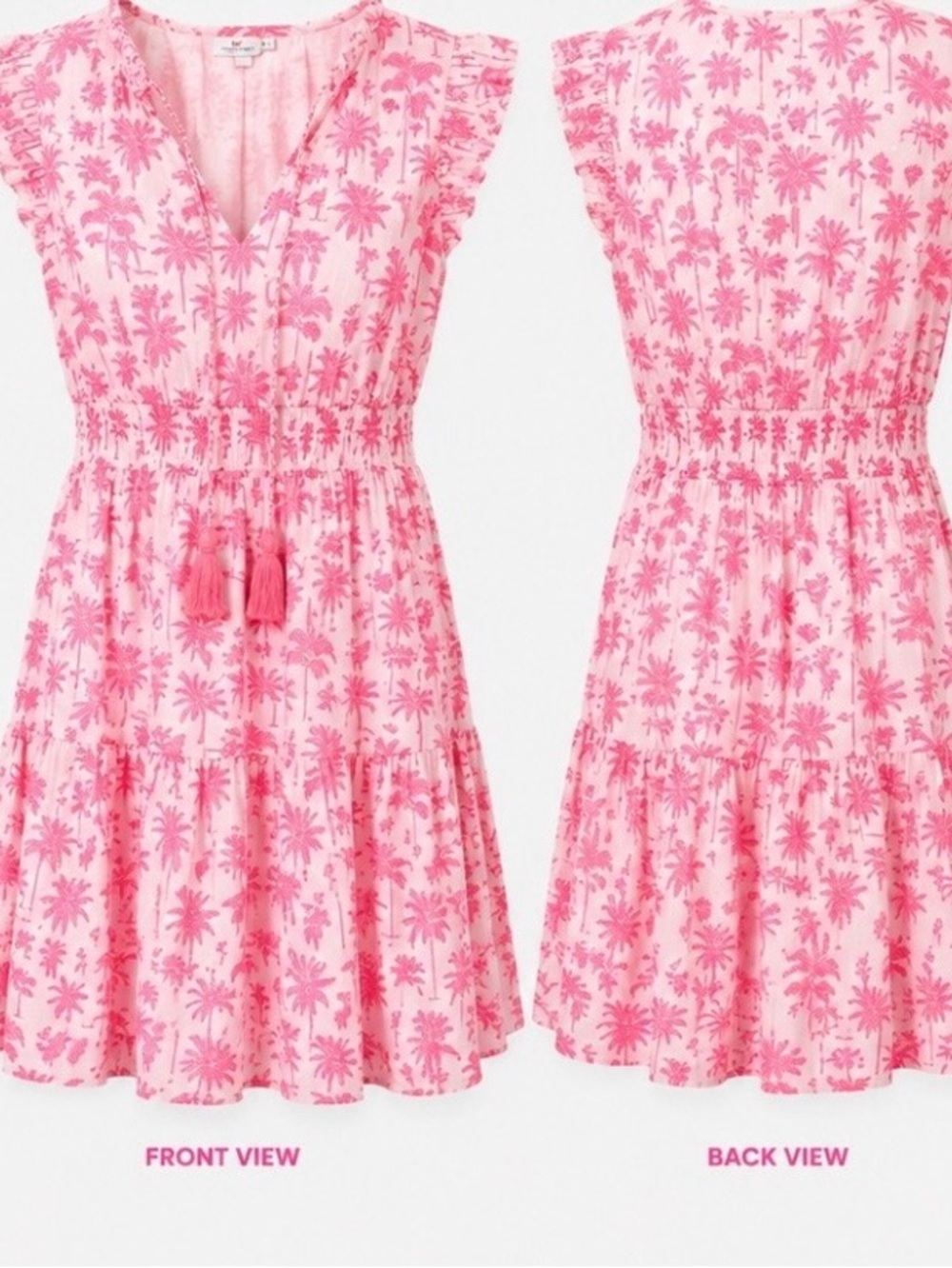 VINEYARD VINES PALM PRINT DRESS SIZE XL